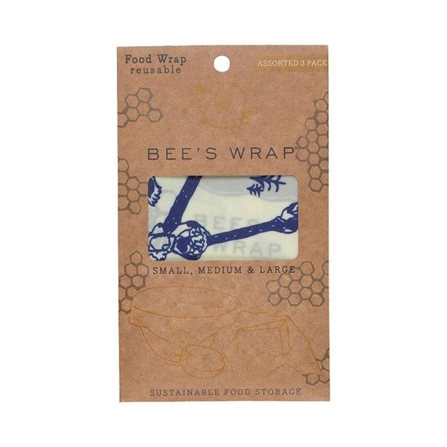 3 szt. woskowanej organicznej bawełny do zawijania Bee's Wrap - bees & bears
