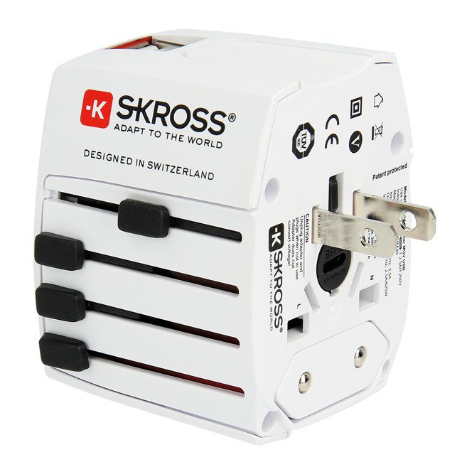 Adapter podróżny uniwersalny Skross MUV USB 2.4A