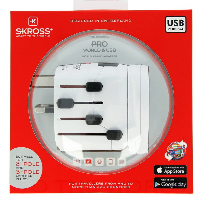 Adapter podróżny uniwersalny Skross PRO World & USB 6.3A