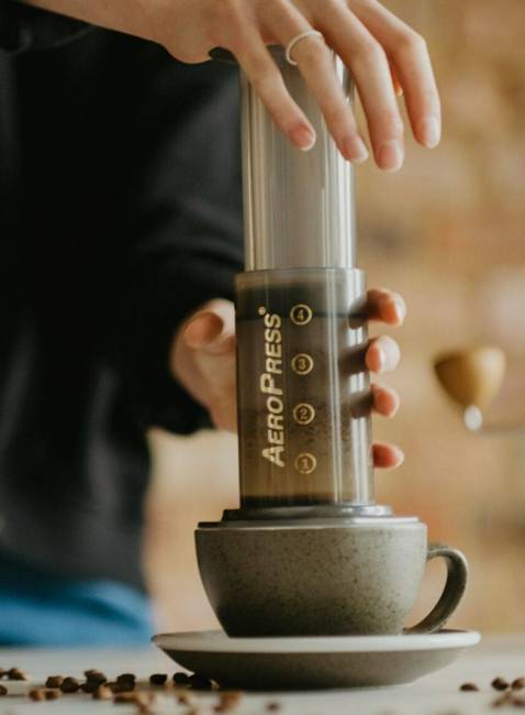 AeroPress podróżny ręczny ekspres do kawy z pokrowcem