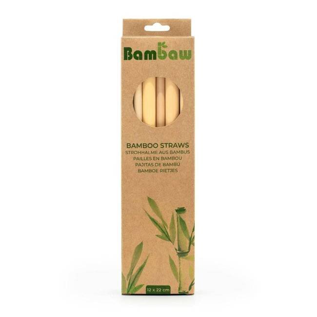 Bambusowe słomki 22 cm Bambaw - 12 sztuk
