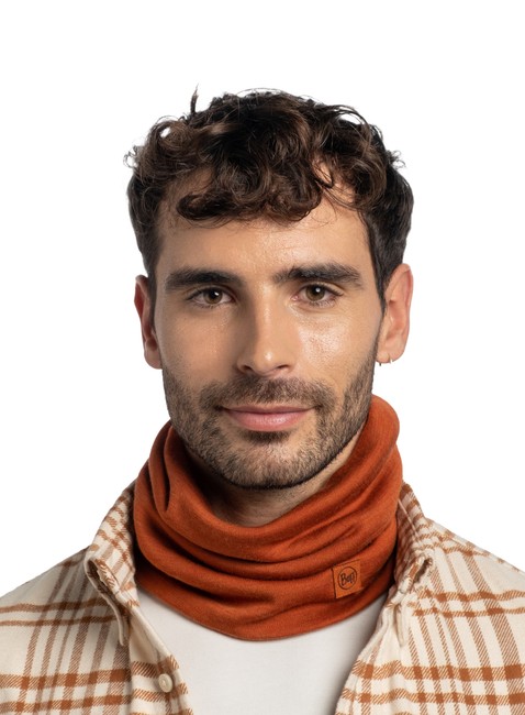 Bandana Buff Merino Heavyweight Neck Warmer - solid cinnamon