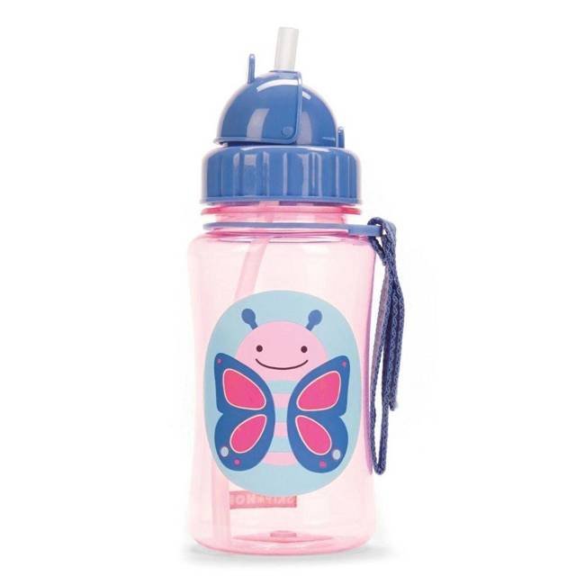 Bidon / butelka dla dziewczynki do szkoły 0,35 l Skip Hop Zoo - butterfly