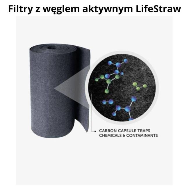 Bidon / butelka termiczna filtrująca LifeStraw Go 710 ml - blue