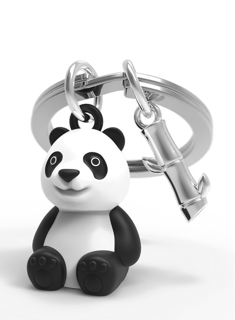 Brelok do kluczy torebki Metalmorphose panda z bambusem