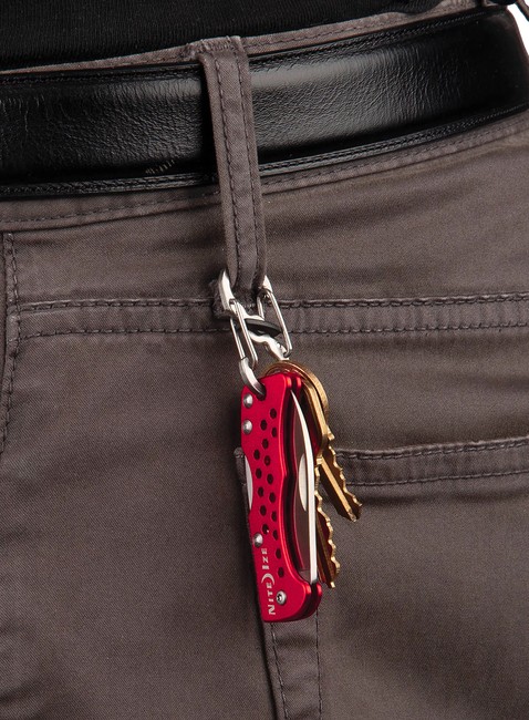 Brelok z nożem składanym DoohicKey Chain Knife Nite Ize - red