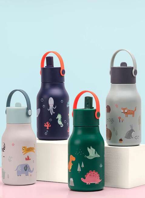 Butelka dziecięca na wodę Lund London Little Childrens Water Bottle 400 ml - ocean