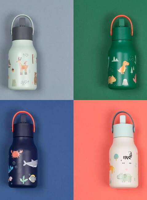 Butelka dziecięca na wodę Lund London Little Childrens Water Bottle 400 ml - ocean