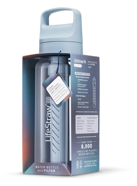 Butelka filtrująca LifeStraw Go 2.0 1 l - icelandic blue