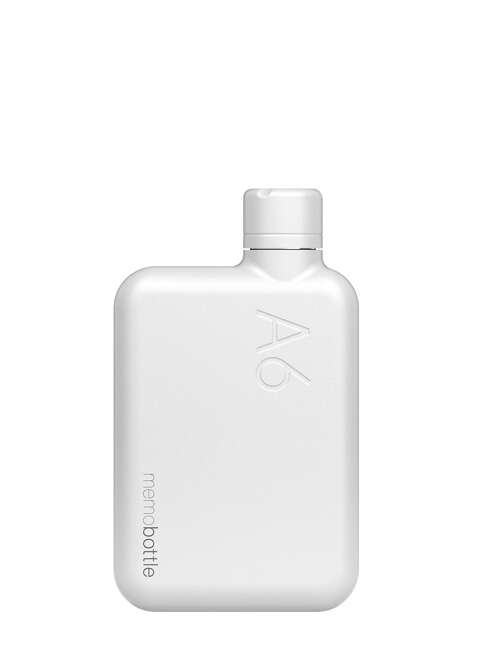 Butelka na wodę Memobottle Stainless Steel A6 500 ml - white