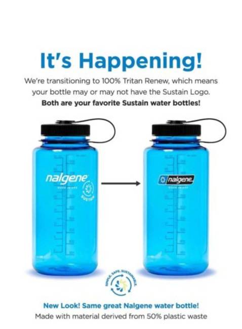 Butelka na wodę Nalgene Wide Mouth Sustain 0,5 l  - cerulean