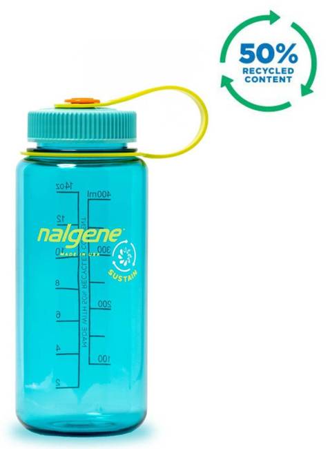 Butelka na wodę Nalgene Wide Mouth Sustain 0,5 l  - cerulean