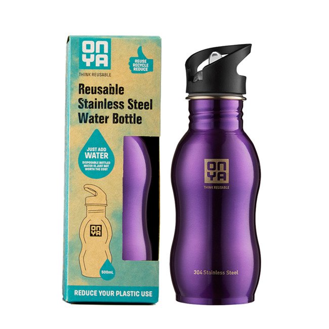 Butelka na wodę Stainless Steel Drink Bottle 500 ml Onya - purple