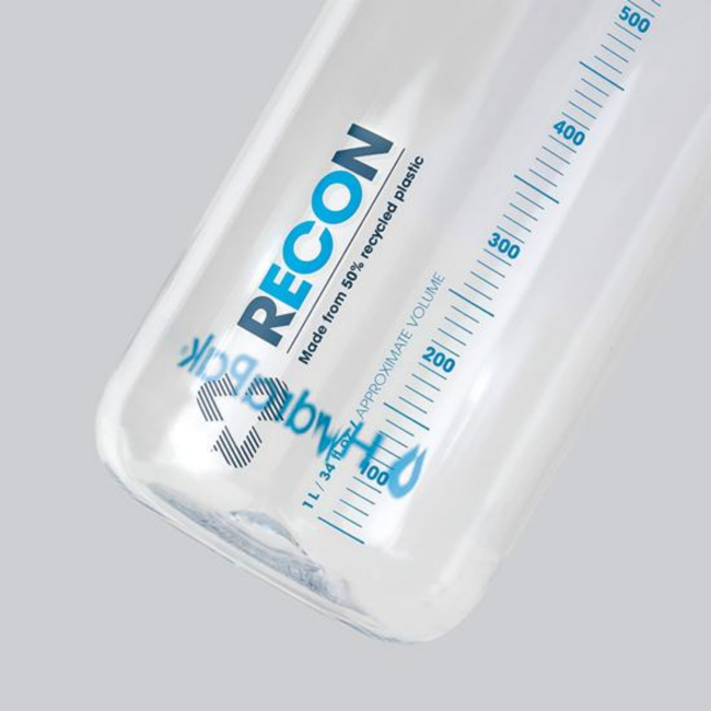 Butelka na wodę / bidon HydraPak RECON™ 1 l - clear / navy & cyan