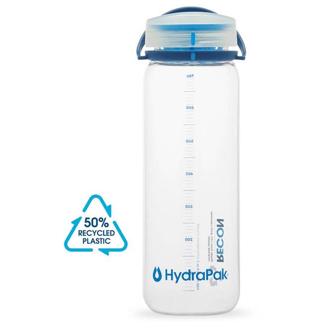 Butelka na wodę / bidon HydraPak RECON™ 750 ml - clear / navy & cyan