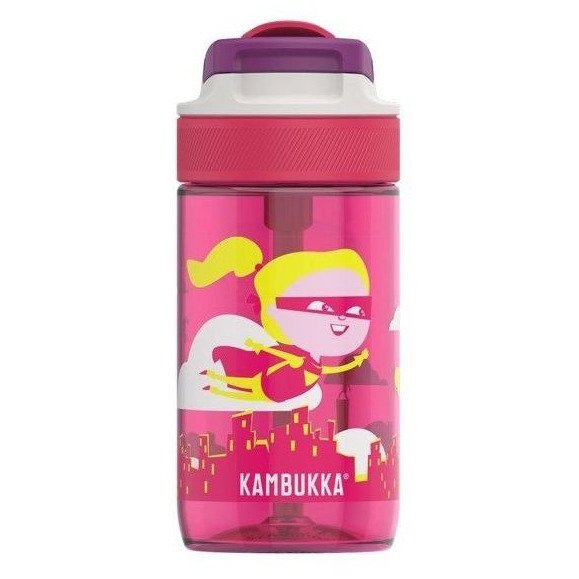 Butelka na wodę dla dzieci Kambukka Lagoon 400 ml - flying supergirl