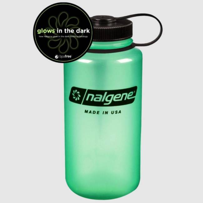 Butelka podróżna na wodę Wide Mouth 1 l Nalgene - green glow