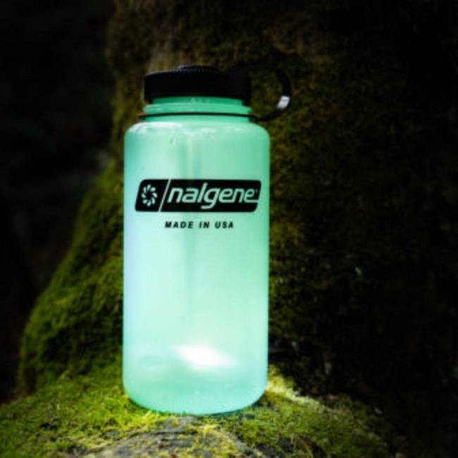 Butelka podróżna na wodę Wide Mouth 1 l Nalgene - green glow