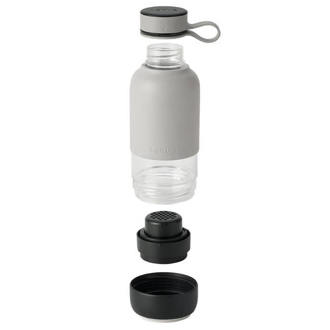 Butelka szklana na wodę z filtrem 0,6 l TO GO Lekue - grey