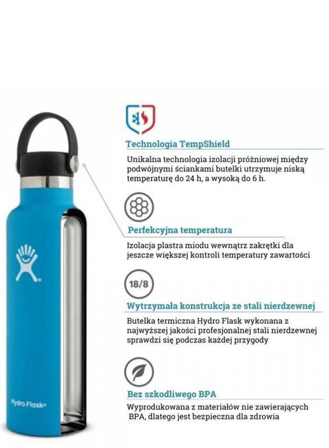 Butelka termiczna Hydro Flask Standard Mouth flex Cap 710 ml - cascade