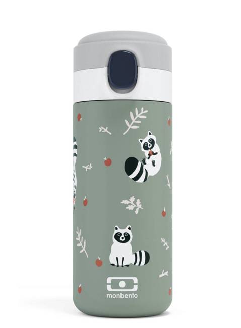 Butelka termiczna dla dziecka Monbento MB Pop - green raccoon