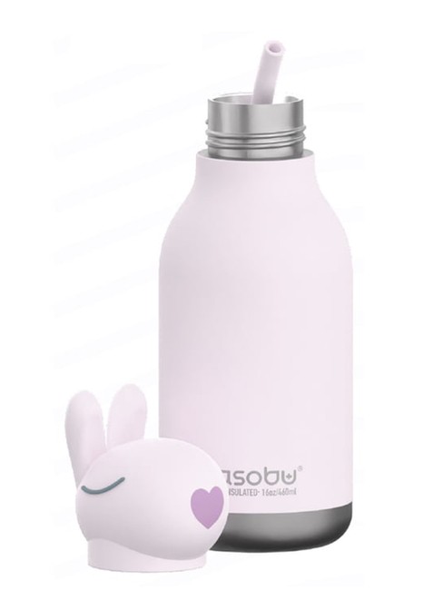 Butelka termiczna dziecięca Asobu Bestie Bottle 0,46 l - bunny