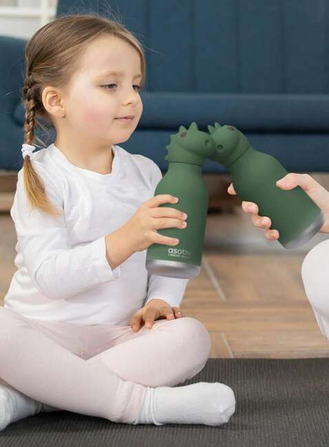 Butelka termiczna dziecięca Asobu Bestie Bottle 0,46 l - dinosaur