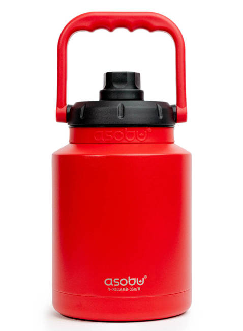Butelka termiczna z uchwytem Asobu Mini Jag 1 l - red
