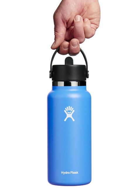 Butelka termiczna ze słomką Hydro Flask Wide Mouth Straw Cap 946 ml - cascade