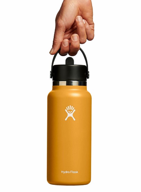 Butelka termiczna ze słomką Hydro Flask Wide Mouth Straw Cap 946 ml - fossil