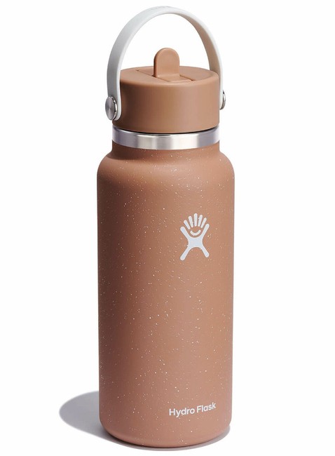 Butelka termiczna ze słomką Hydro Flask Wide Mouth Straw Cap 946 ml - speckle sandy