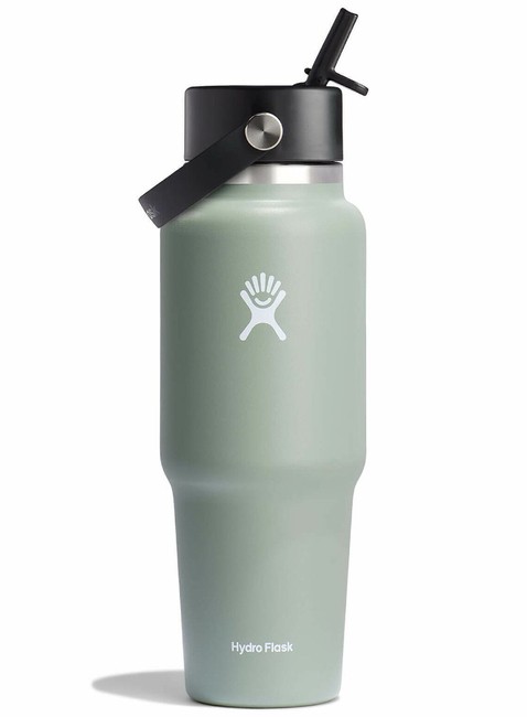 Butelka termiczna ze słomką Hydro Flask Wide Mouth Travel Bottle 946 ml  - agave