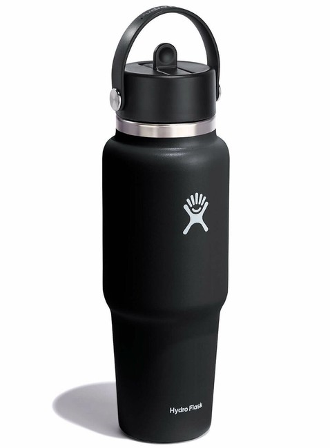 Butelka termiczna ze słomką Hydro Flask Wide Mouth Travel Bottle 946 ml - black