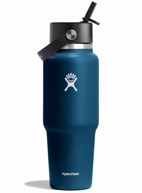 Butelka termiczna ze słomką Hydro Flask Wide Mouth Travel Bottle 946 ml - indigo