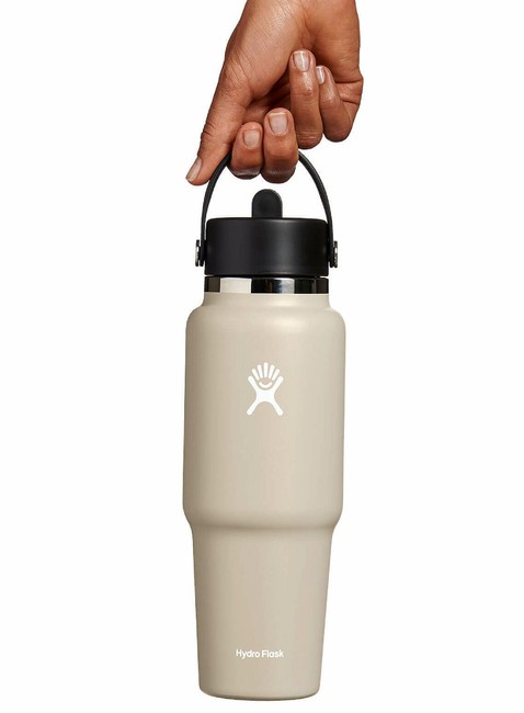 Butelka termiczna ze słomką Hydro Flask Wide Mouth Travel Bottle 946 ml - oat