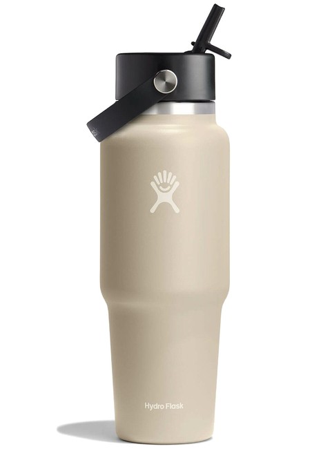 Butelka termiczna ze słomką Hydro Flask Wide Mouth Travel Bottle 946 ml - oat