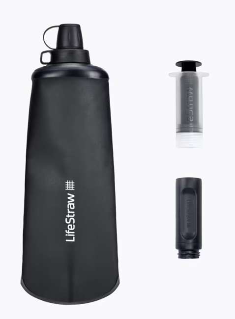 Butelka z filtrem LifeStraw Peak 1 l - dark mountain grey