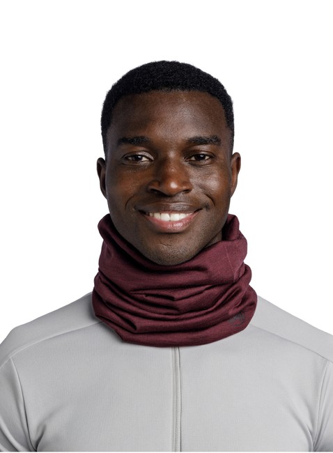 Chusta wielofunkcyjna Buff Merino Lightweight Neckwear - solid garnet