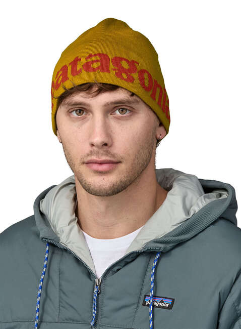 Czapka Patagonia Beanie Hat - logo belwe / cosmic gold