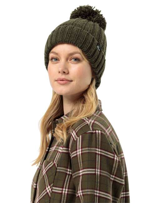 Czapka damska Jack Wolfskin Highloft Knit Beanie W - island moss