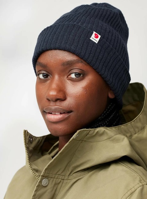 Czapka dzianinowa Fjallraven Rib Hat - dark navy