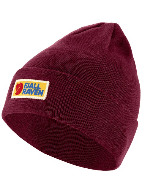 Czapka klasyczna Fjallraven Vardag Classic Beanie - bordeaux red