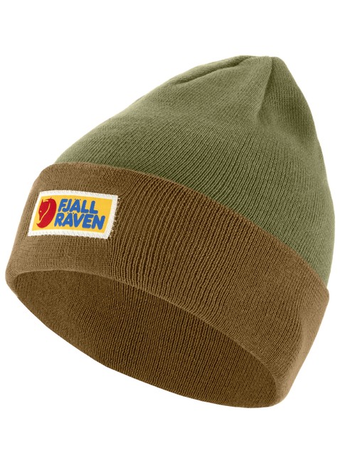 Czapka klasyczna Fjallraven Vardag Classic Beanie - buckwheat brown / laurel green