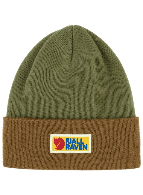 Czapka klasyczna Fjallraven Vardag Classic Beanie - buckwheat brown / laurel green