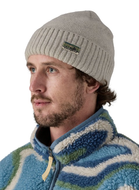 Czapka klasyczna Patagonia Brodeo Beanie - OG legacy label / crisp grey