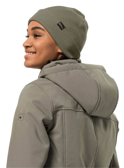 Czapka unisex Jack Wolfskin Rib Hat - dusty olive