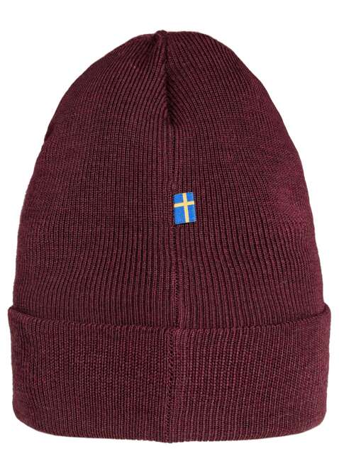 Czapka wełniana Fjallraven Classic Knit Hat - dark garnet