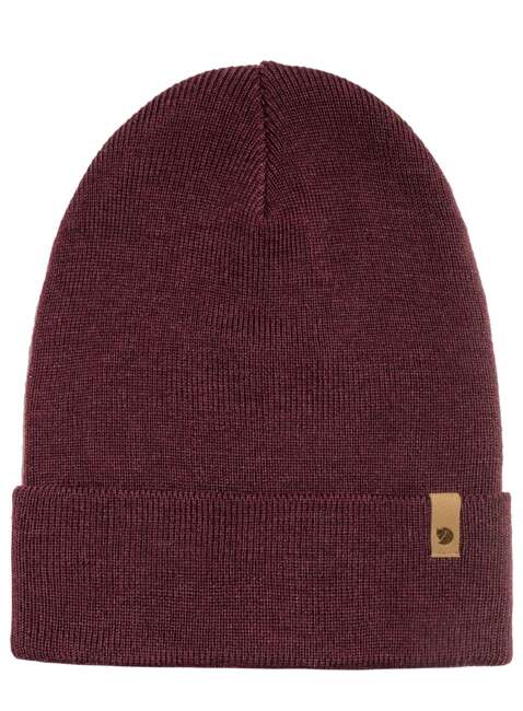 Czapka wełniana Fjallraven Classic Knit Hat - dark garnet