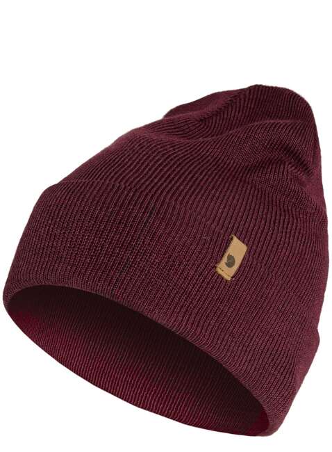 Czapka wełniana Fjallraven Classic Knit Hat - dark garnet