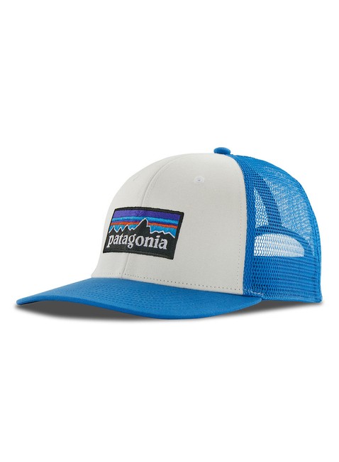 Czapka z daszkiem Patagonia P-6 Logo Trucker Hat - white / vessel blue